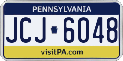 PA license plate JCJ6048