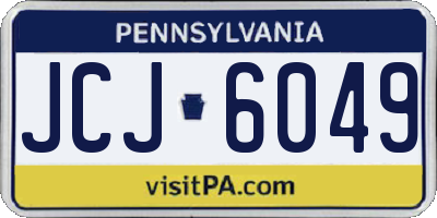 PA license plate JCJ6049