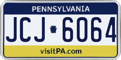 PA license plate JCJ6064