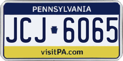 PA license plate JCJ6065
