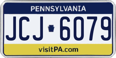 PA license plate JCJ6079