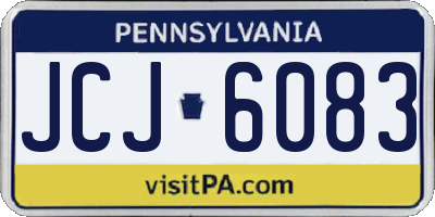 PA license plate JCJ6083