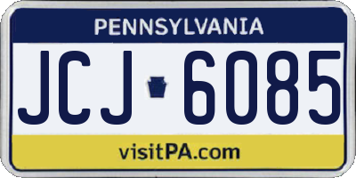 PA license plate JCJ6085