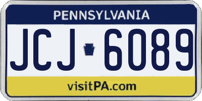 PA license plate JCJ6089