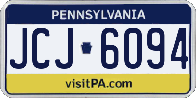 PA license plate JCJ6094