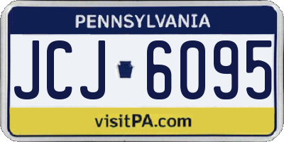PA license plate JCJ6095