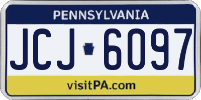 PA license plate JCJ6097