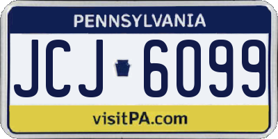 PA license plate JCJ6099