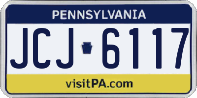 PA license plate JCJ6117