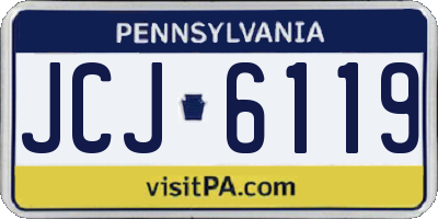PA license plate JCJ6119