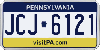 PA license plate JCJ6121