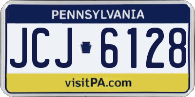 PA license plate JCJ6128