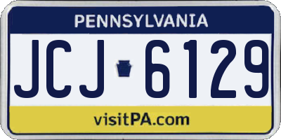 PA license plate JCJ6129