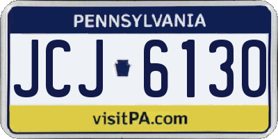 PA license plate JCJ6130