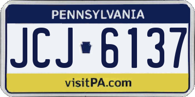 PA license plate JCJ6137