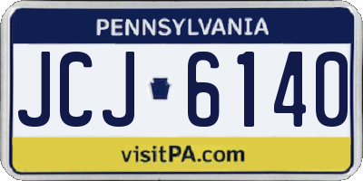 PA license plate JCJ6140