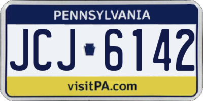 PA license plate JCJ6142