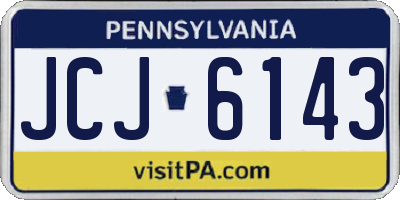 PA license plate JCJ6143