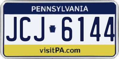 PA license plate JCJ6144