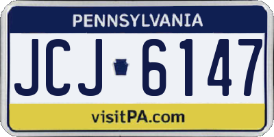 PA license plate JCJ6147