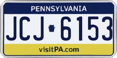 PA license plate JCJ6153