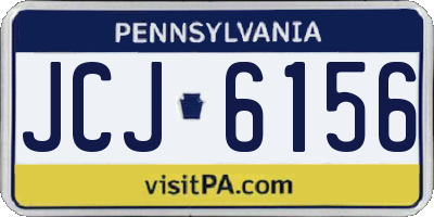 PA license plate JCJ6156