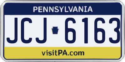 PA license plate JCJ6163