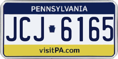 PA license plate JCJ6165