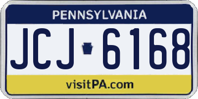 PA license plate JCJ6168