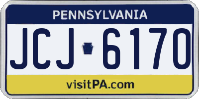 PA license plate JCJ6170