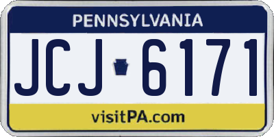 PA license plate JCJ6171