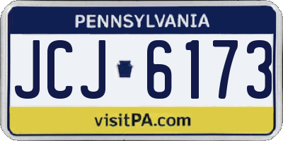 PA license plate JCJ6173