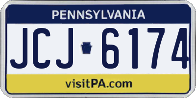 PA license plate JCJ6174
