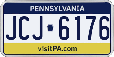 PA license plate JCJ6176