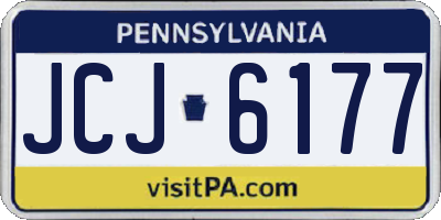 PA license plate JCJ6177