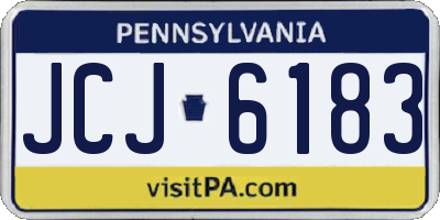 PA license plate JCJ6183