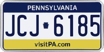 PA license plate JCJ6185