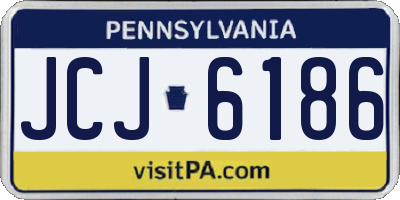 PA license plate JCJ6186