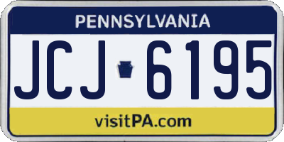 PA license plate JCJ6195