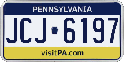 PA license plate JCJ6197