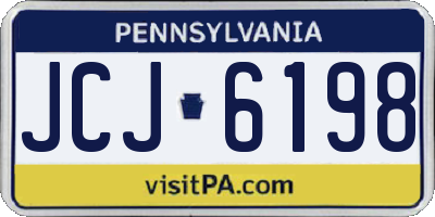 PA license plate JCJ6198