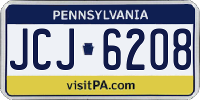 PA license plate JCJ6208