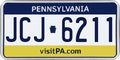 PA license plate JCJ6211