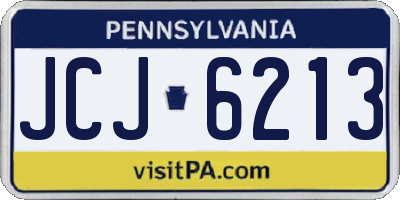 PA license plate JCJ6213
