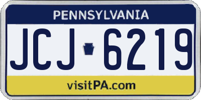 PA license plate JCJ6219