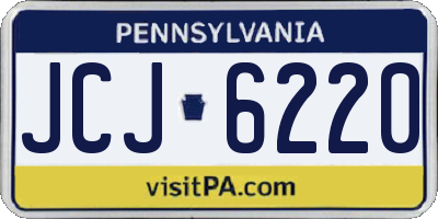 PA license plate JCJ6220