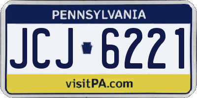 PA license plate JCJ6221