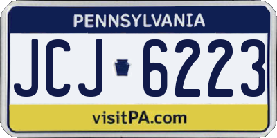 PA license plate JCJ6223