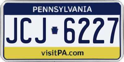 PA license plate JCJ6227