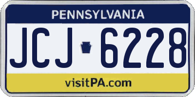PA license plate JCJ6228